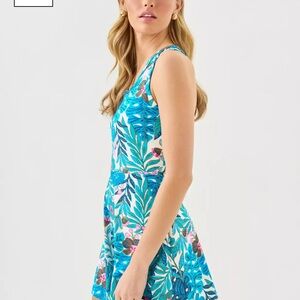 NWT Lilly Pulitzer LG LUXLETIC UPF 50+ ACTIVE DRESS “Best Fronds” MSRP $148